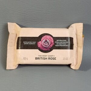 The Body Shop British Rose Exfoliating Bar Soap